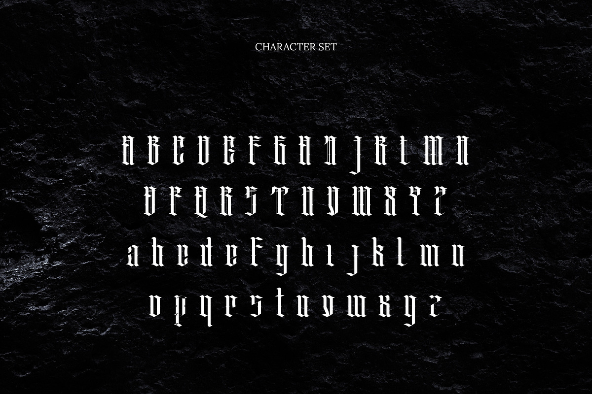 Morpheus Blackletter Typeface, a Blackletter Font by infernostudio3 (Photo 2 of 10)