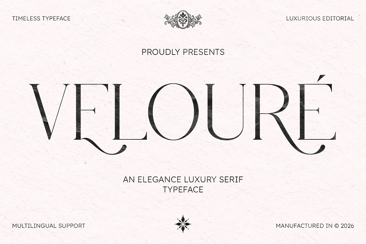 VELOURÉ — Elegance Luxury Serif, a Serif Font by ToniStudio (Photo 1 of 13)