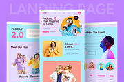 Podcast Music Landing Page, a Landing Page Template by ContestDesign (Thumbnail 1 of 6)