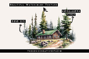 Cabin in the Woods PNG Clipart, an Object Illustration by Geniecreativestudio (Thumbnail 3 of 9)