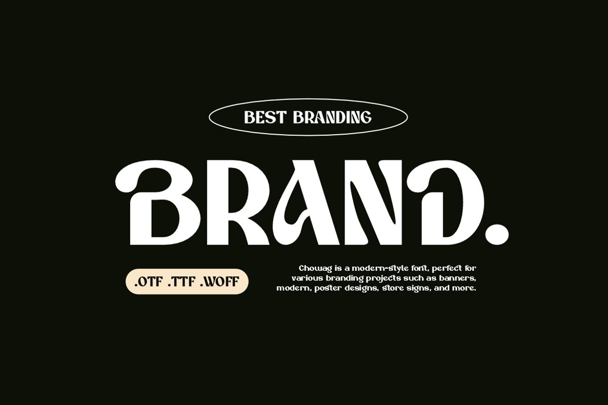 Chowag - Modern Stylish Font, a Sans Serif Font by Iqsiart Studio (Photo 6 of 13)