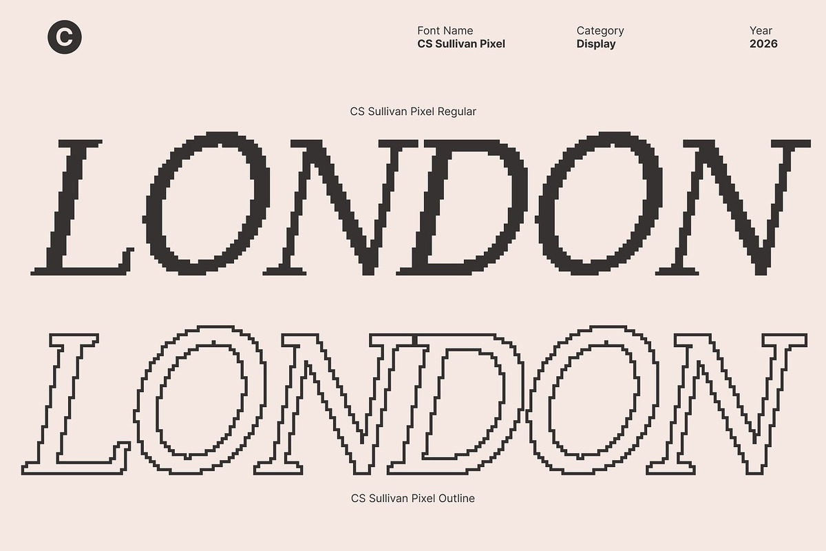 CS Sullivan Pixel, a Serif Font by Craft Supply Co. (Photo 4 of 8)