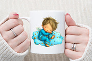 Baby Boy Clipart, Blue Teddy Bear Cl, an Illustration by Sublimation Artist (Thumbnail 5 of 6)