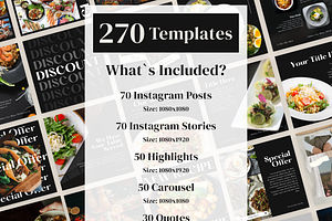 Food Instagram Marketing Templates