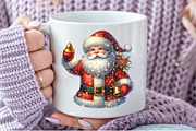 Glitter Christmas Santa Claus, an Illustration by Pixels.Craft (Thumbnail 4 of 7)