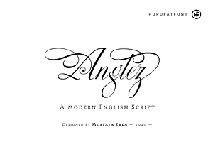 Anglez Script, a Script Font by Hurufatfont