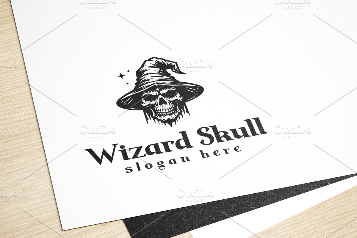 Wizard Skull Logo, a Branding & Logo Template by Pixes (Photo 2 of 2)