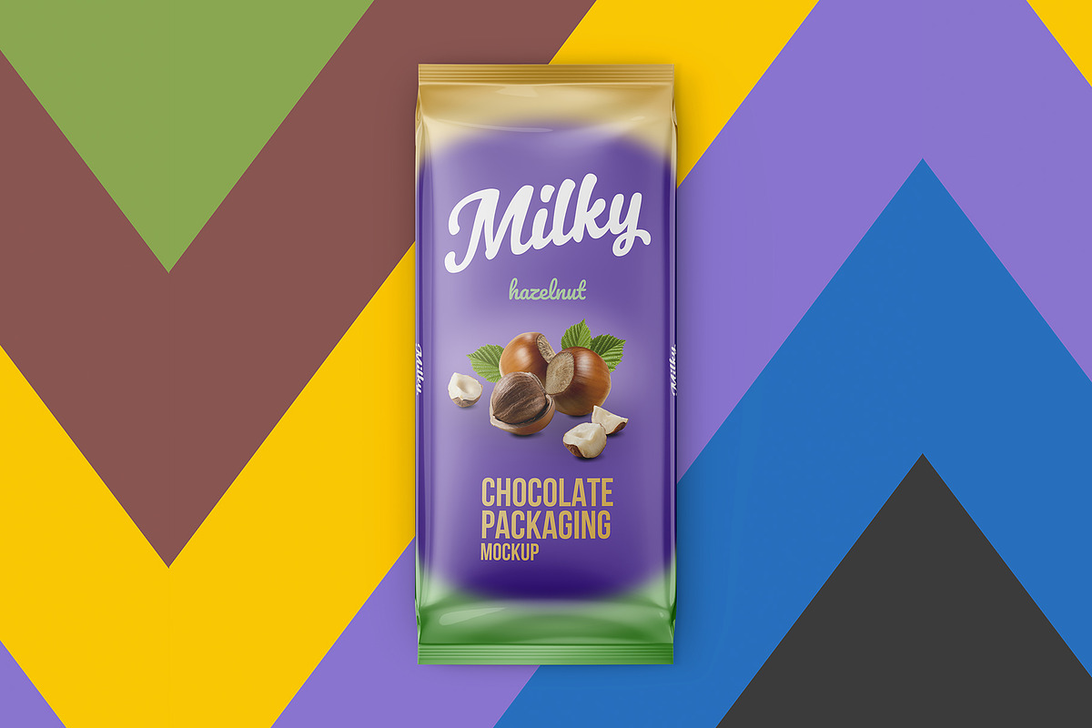 Chocolate bar Mockup. Top view, a Packaging Mockup by easymock (Photo 4 of 6)