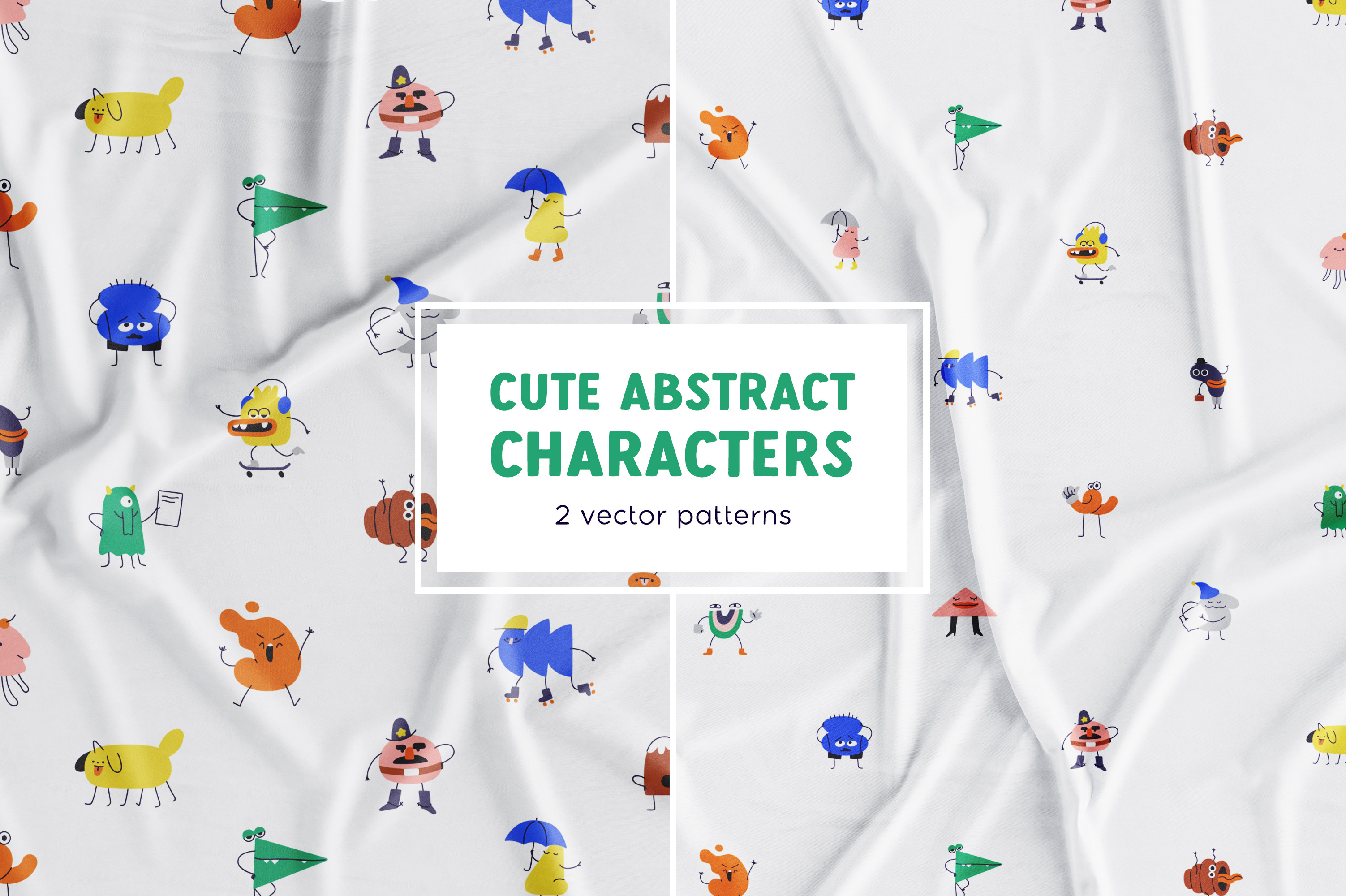 Funny characters seamless patterns, a Pattern Graphic by Good Studio