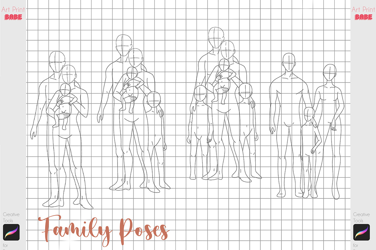 Procreate Pose Anime Body Brush Pack, a Brush Add-On by ArtPrintBabe (Photo 12 of 12)