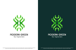 Green Abstract Bar Logo Design Icon, a Branding & Logo Template by Morvana Crew