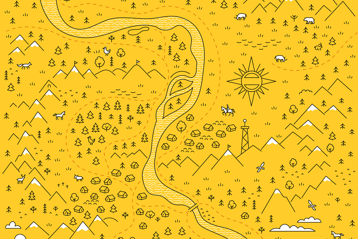 National Park Map Elements, a Decorative Illustration by Ilia Design (Photo 2 of 7)