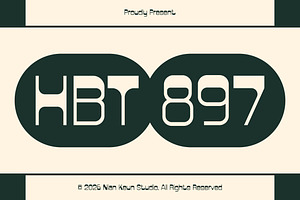 HBT 897 - Futuristic Display Font