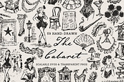 Cabaret Clipart, Burlesque Ink Set, a Person Illustration by The October Creative (Thumbnail 1 of 12)