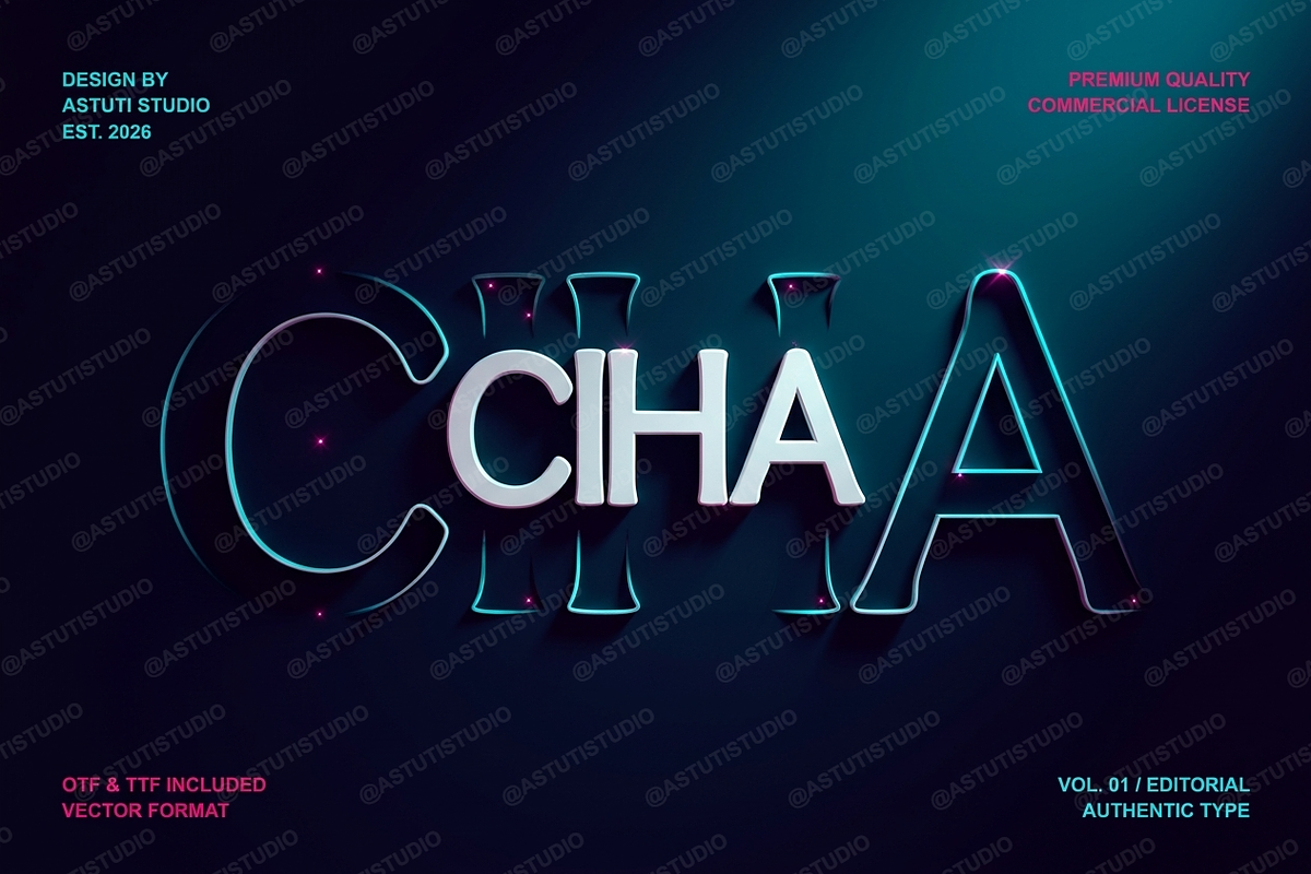 Ciha – Elegant Serif Typeface, a Serif Font by Astuti Studio (Photo 2 of 25)