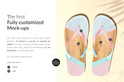 Flip Flops 9x Mock-ups, a Print Template by Mocca Mockups Store (Thumbnail 3 of 5)