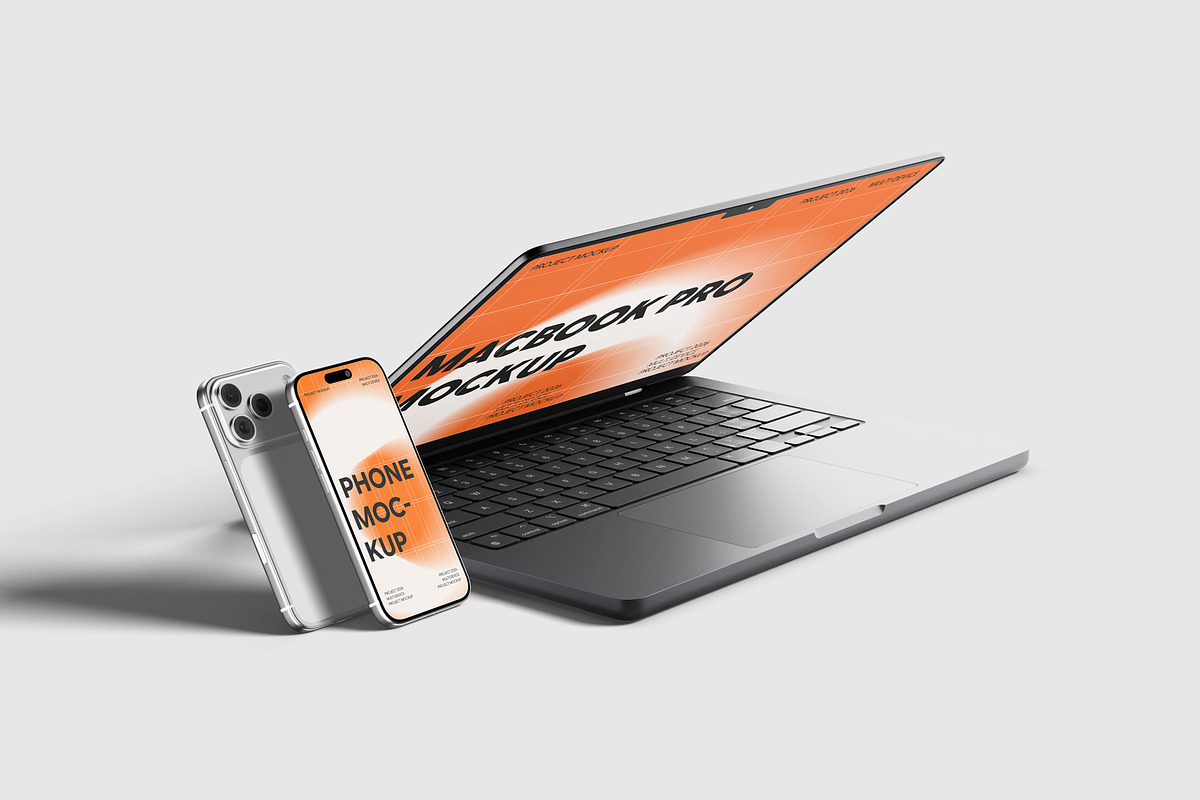 Laptop And Phone Mockup, a Wearable Device Mockup by scribrostudio (Photo 6 of 11)