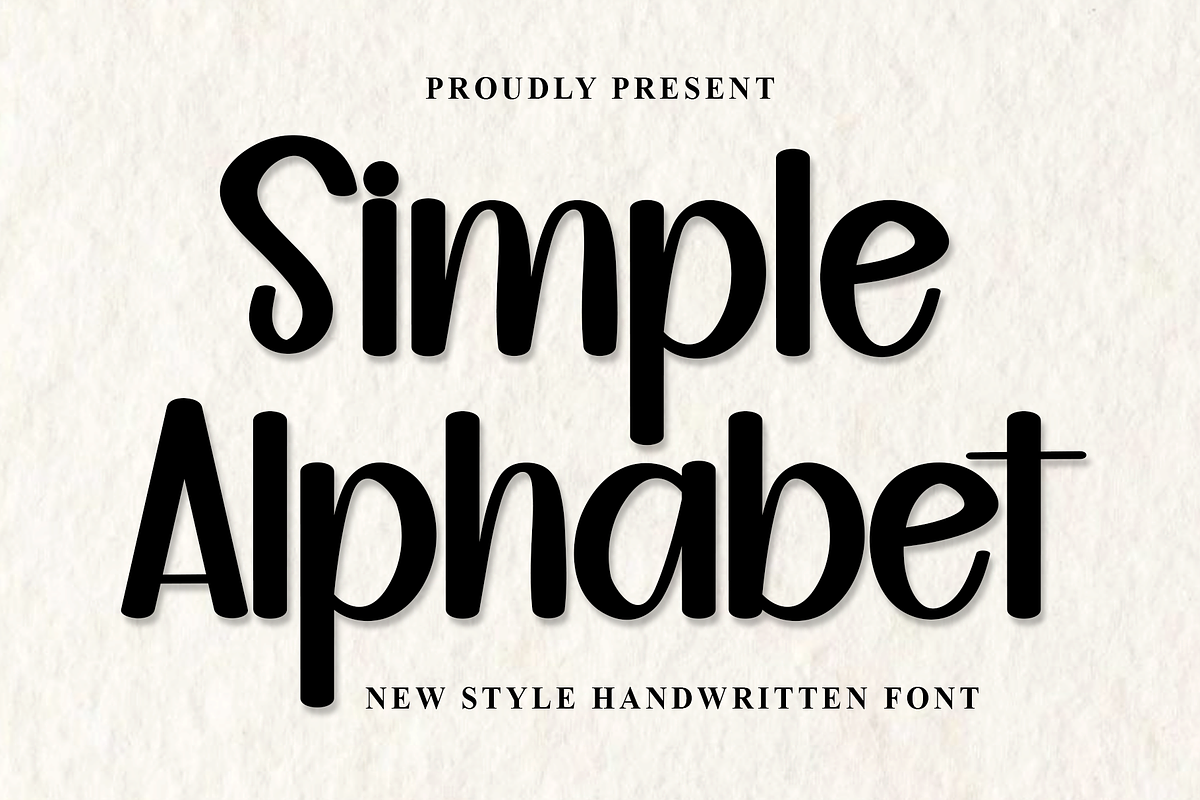 Simple Alphabet, a Script Font by FreshTypeINK (Photo 1 of 8)