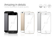 iPhone SE /5S detailed mockup Bundle, an Object Graphic by voin_Sveta (Thumbnail 3 of 4)