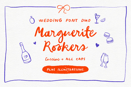 Marguerite Rookers Wedding Font Duo, a Font by Creativeqube Design