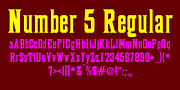 Number5Reg, a Serif Font by Wooden Type Fonts (Thumbnail 2 of 2)