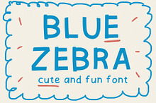 BLUE ZEBRA - cutout cute & fun font