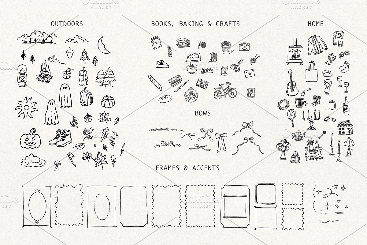 Cozy Autumn Hand Drawn SVG Elements, a Seasonal Illustration by Claire Emery Designs (Photo 4 of 6)