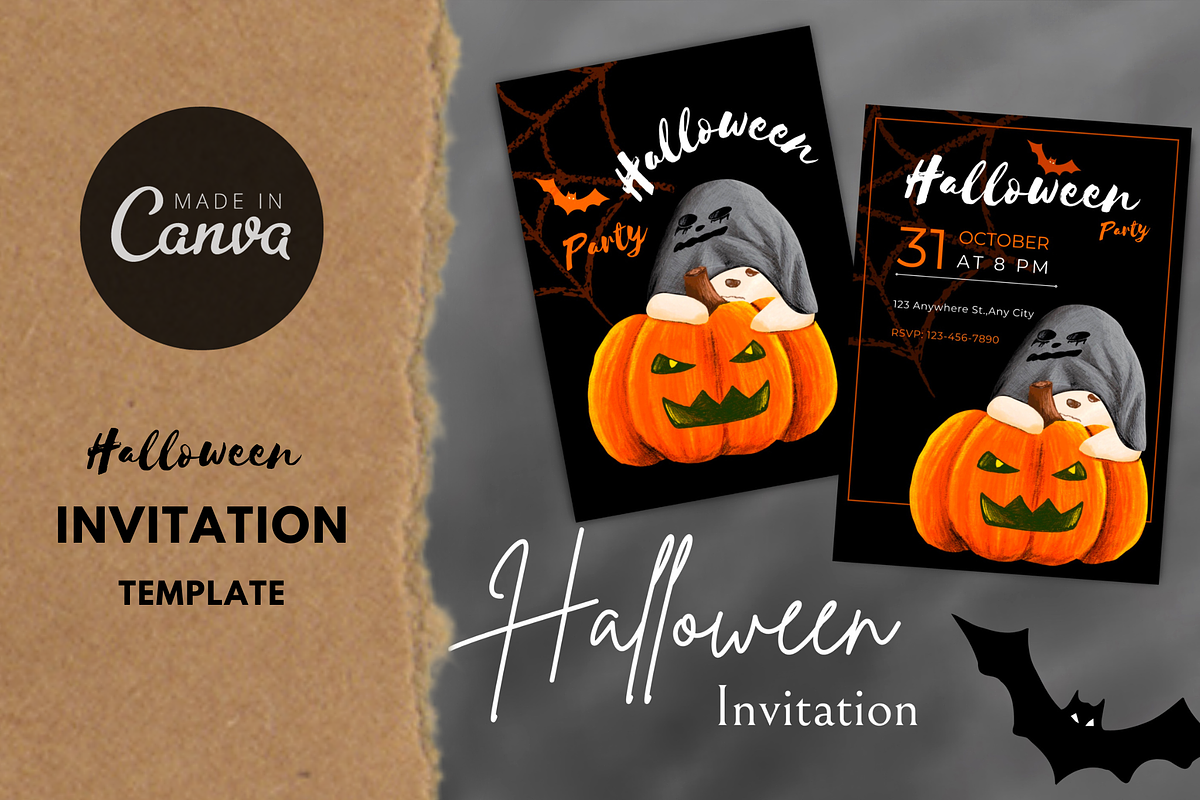 Halloween Invitation Party Template, an Invitation Template by Thursdaypaper (Photo 2 of 4)