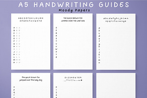 A5 Handwriting Guides