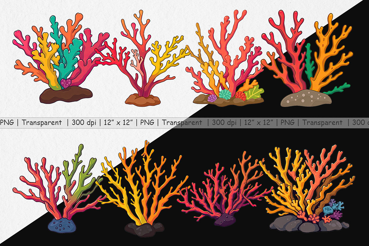 Coral Reef Clipart, a Graphic by Artnoy (Photo 4 of 5)