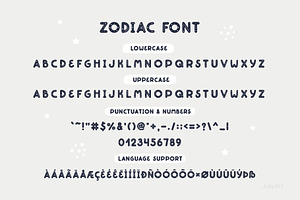 Zodiac Stars Font Duo