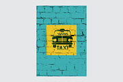 Taxi retro grunge vector poster set., a Transportation Illustration by PoPaShop (Thumbnail 3 of 15)