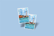 Postage Stamp Mockups Collection, a Flyer Template by Compositing Studio (Thumbnail 12 of 22)