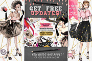 GIRLS AND PATTERNS, a Texture Illustration by Alisa Mikibith Art (Thumbnail 1 of 15)