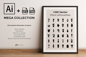 100 Vector Plant silhouettes