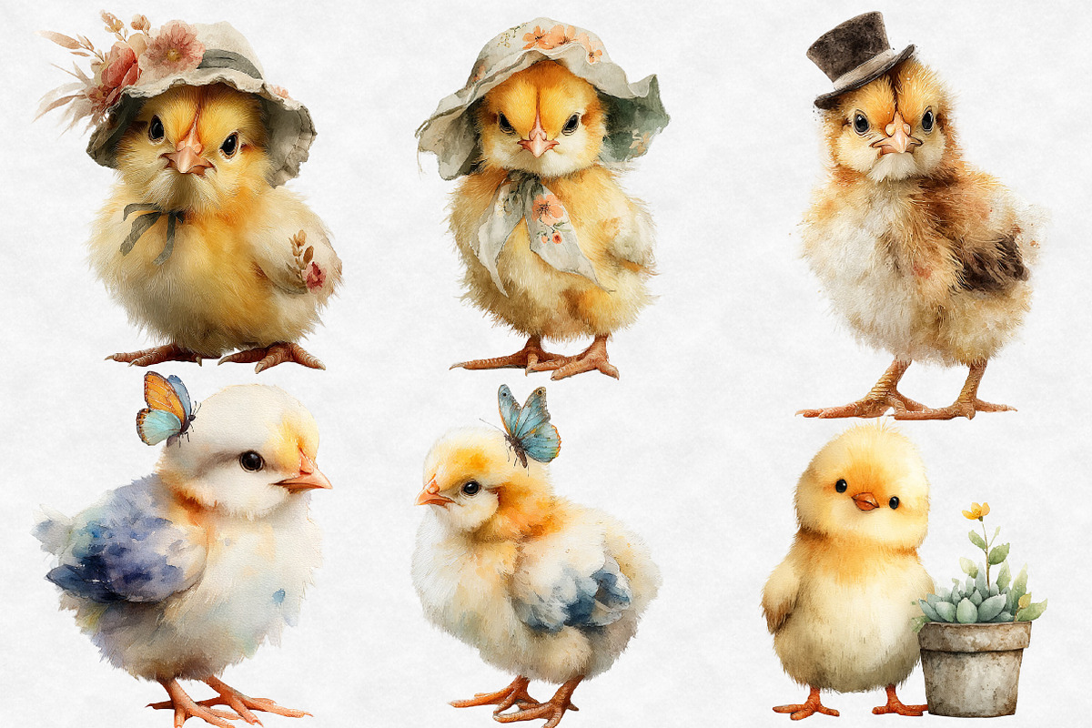 Cute Easter Chick Clipart, an Illustration by Designworld (Photo 6 of 6)