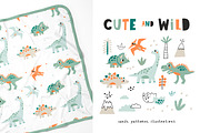 CUTE DINO BUNDLE, an Animal Illustration by Barkova Nadya (Thumbnail 2 of 13)