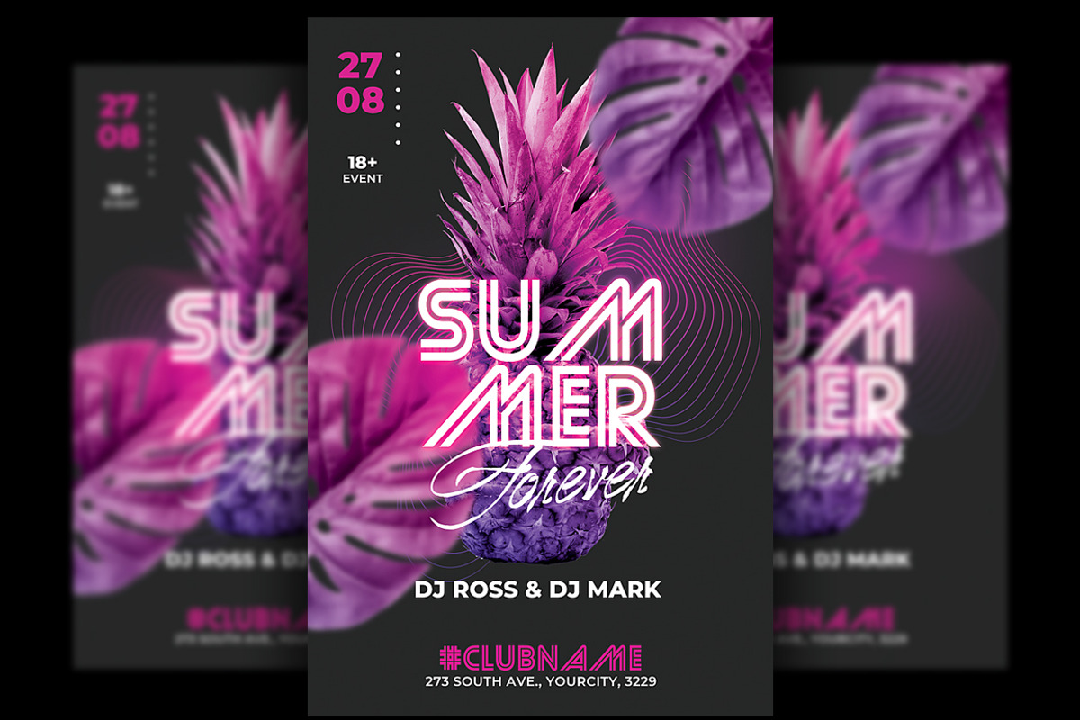 Summer Party Flyer Template, a Flyer Template by Hotpin (Photo 1 of 3)
