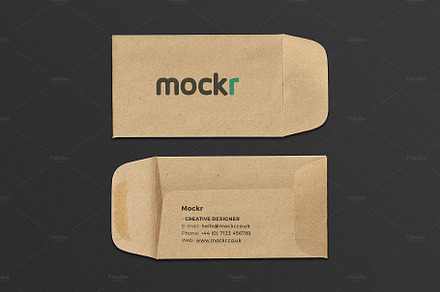 Envelope Business Card Mockup PSD