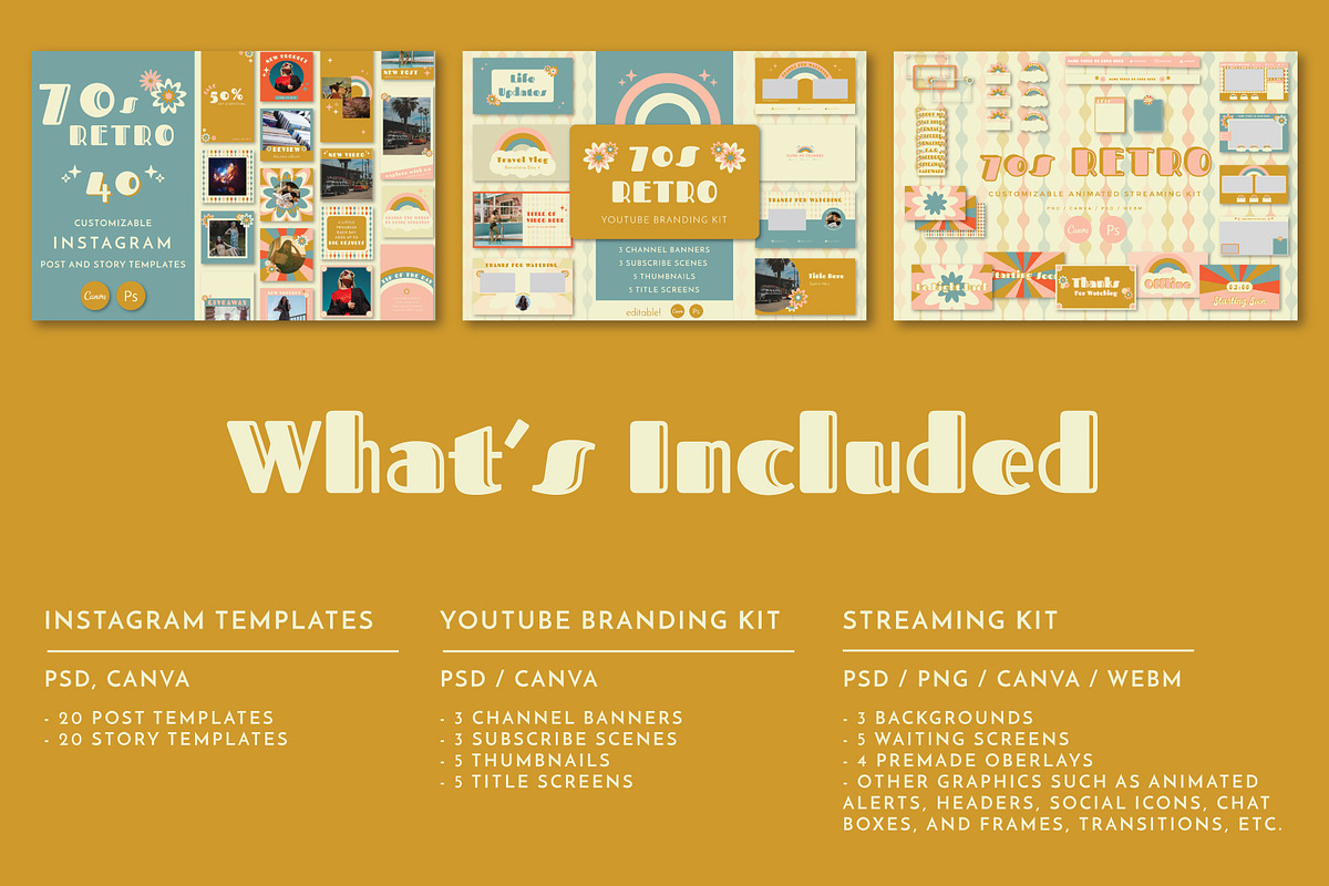 Branding Bundle: 70s Retro, an Object Graphic by Liseno Designs (Photo 2 of 2)