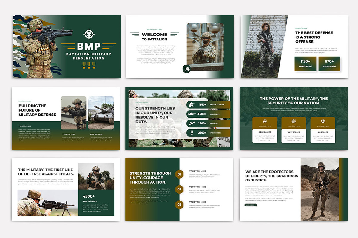 BMPBattalion Powerpoint Template, a Presentation Template by yanindesign (Photo 2 of 5)