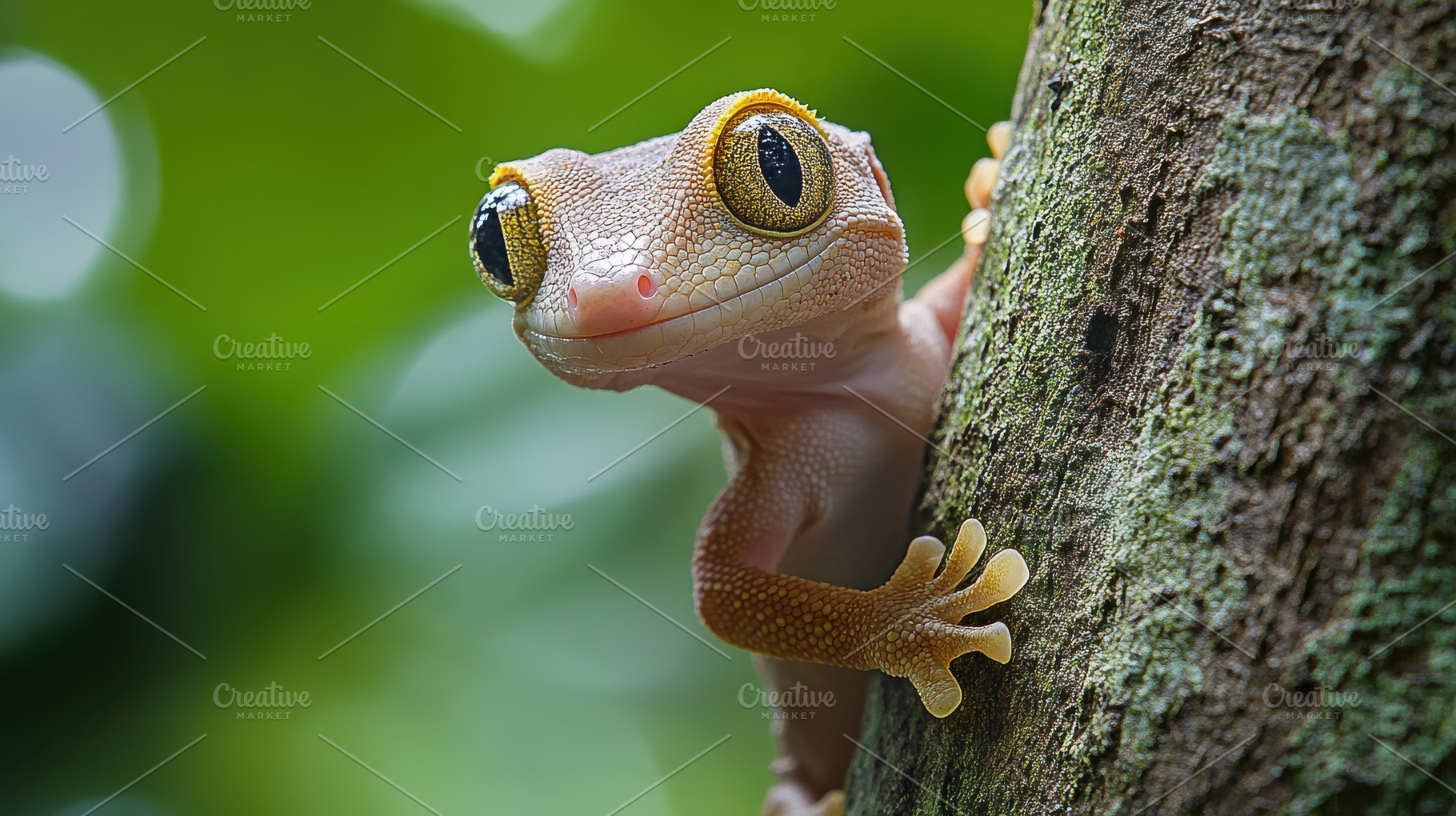 Close-up of a crested gecko clinging, an Animal Photo by Pixeness