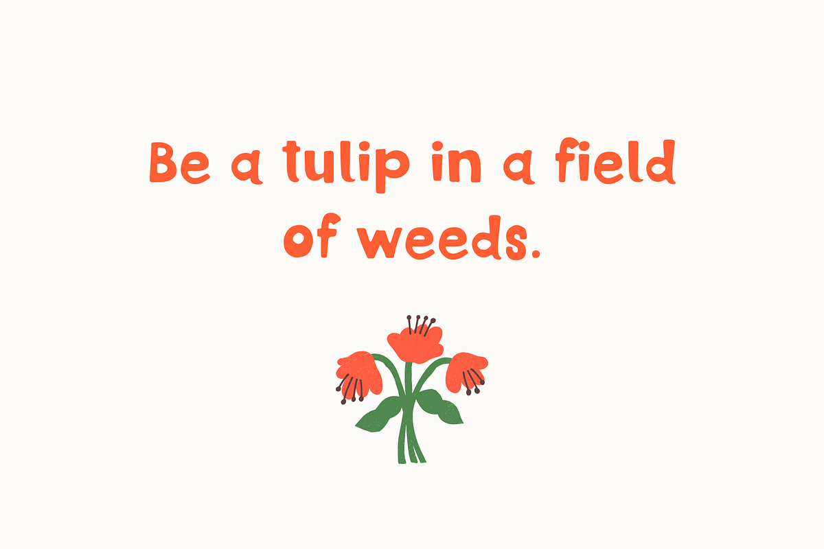 Tulips, a Sans Serif Font by Sofia Skoog (Photo 2 of 10)