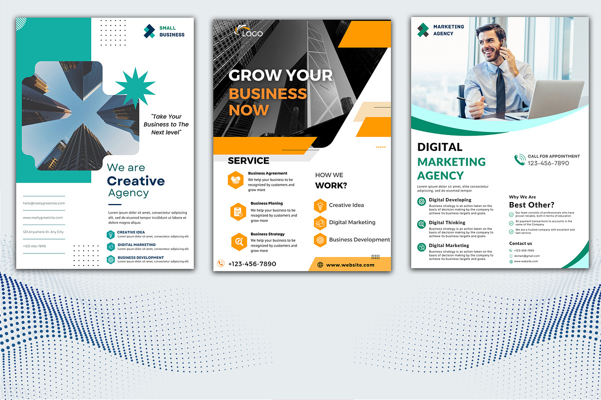 Corporate Flyer Canva Templates, a Flyer Template by Pennyblack Templates