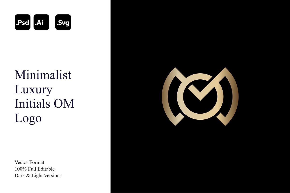 Minimalist Luxury Initials OM Logo, a Branding & Logo Template by Luxury Logos (Photo 1 of 4)
