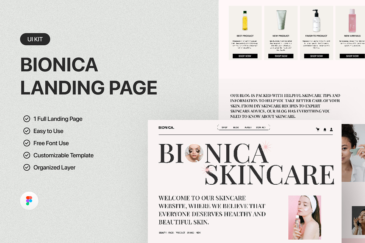 Bionica Landing Page, an UI Kit Template by slidenotion (Photo 1 of 6)