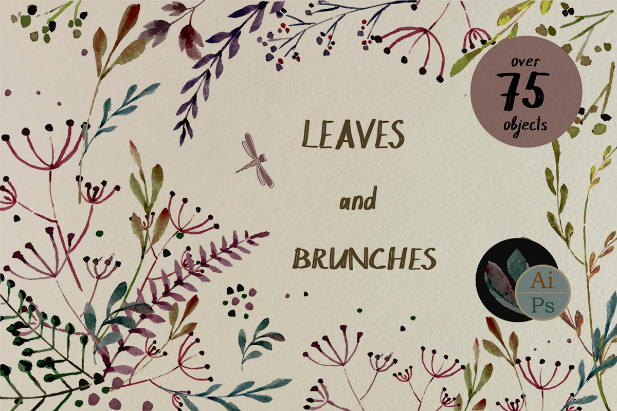 Leaves and Brunches, a Decorative Illustration by tinybunnyshop (Photo 1 of 7)