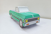 Pick up Truck favor - 3d papercraft, a Templates & Theme by PAPER amaze (Thumbnail 6 of 10)