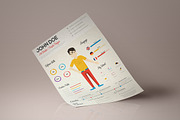 Flat Resume with Infographics, a Work Illustration by Creative Graphics (Thumbnail 3 of 7)