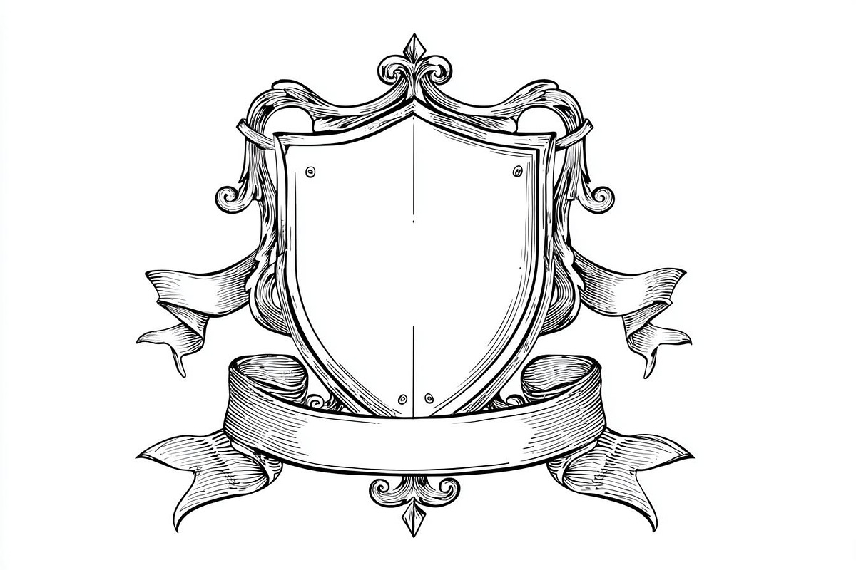 Hand-Drawn Heraldic Shield Vector, an Object Graphic by Creativeshirt (Photo 6 of 10)